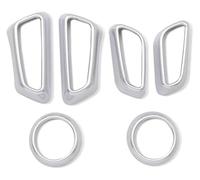 Interior Coche Accesorios Interiores Fibra Carbono Coche Embellecedor Cubierta Botón Ajuste Asiento Para Toyota Para RAV4 2019-2024 Para Camry 2018-2022(Silver)