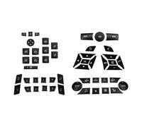 Interior Coche Accesorios Para Benz Clase C W204 2011-2013 Kit Ajuste Botón Interior Coche Volante Ventana Puerta Y Pegatina Aire Acondicionado(Negro)