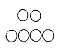 Interior Coche Anillo De Altavoz Puerta Cromado ABS Estilo Negro Brillante Embellecedor Para Land Para Rover Para Discovery Para Sport 2015-2017(6pcs Gloss black)