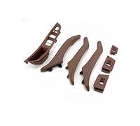 Interior Coche Cuero Genuino para Serie 5 F10 F11 F18 2010-2017 Manija Puerta Panel Interior Tirar Cubierta Embellecedora Volante A La Izquierda 7 Uds Tirador Puerta Interior(Red Wine 7Pcs)