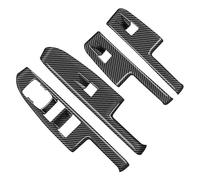 Interior Coche Etiqueta Engomada Cubierta Panel Elevación Ventana Para Ford Para Maverick 2022 2023 2024 ABS Embellecedor Fibra Carbono LHD 4 Unids/set Decoración