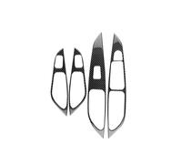 Interior Coche Marco Decorativas Para Seat Para Leon MK3 2013 2014 2015 Pegatina Fibra Carbono Suave LHD RHD Marco Elevación Ventana Coche Panel Embellecedor Accesorios Interiores Interior Coche(RHD B