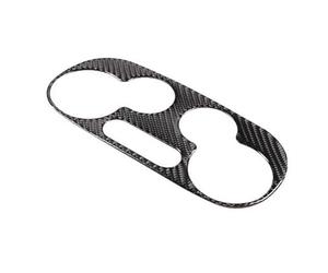 Interior Coche Para Fiat 500 2008-2023 Fibra Carbono Suave Panel Aire Acondicionado Control Central Embellecedor Marco Decorativo Accesorios Adhesivos(Black Carbon Fiber)