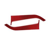 Interior Coche Para Ford Para Mustang GT 2015-2021 Interior Fibra Carbono Panel Puerta Delantera Pegatinas Embellecedoras Calcomanías Cubierta Decorativa(Rojo)