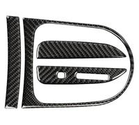 Interior Coche Para Mustang GT 2015-2021 Fibra Carbono Panel Caja Cambios Interior Cubierta Marco Decorativo Kit Pegatinas(Black,LHD)