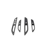 Interior Coche Para Peugeot 3008 5008 GT Para Híbrido 2017 2018-2023 Cubierta Panel Interruptor Elevación Cristal Ventana Coche Accesorios Automóvil(ABS Carbon fiber)