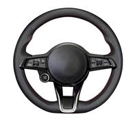 Interior Coche Volante Funda de Cuero para Volante de Coche DIY para Alfa para Romeo para Giulia para Stelvio 2020-2022 Accesorios Interiores para Coche Fundas Volante Accesorios Volante Coche