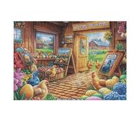 Interior de cabaña Leer Libro Naturaleza Salvaje Rural acogedora Puzzles 300 Piezas Juguete Educativo 3D Interactivo Rompecabezas Familiar para Toda La Familia Entretenimiento Creativo Decorativo 300