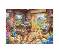 Interior de cabaña Leer Libro Naturaleza Salvaje Rural acogedora Puzzles 500 Piezas Alivio Estrés Familiar Rompecabezas 3D para Toda La Familia Juguete Educativo Desafío Intelectual 500 PCS
