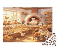 Interior de Panadería Puzzle de 1000 Piezas Papel Puzzle para Adultos Ambiente Familiar Acogedor Decoración Relajante Regalo 52x38cm/1000pcs
