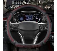 Interior del Coche Antideslizante De Cuero Cubierta Volante Accesorios para Asiento para Arona FR 2017-2021 para Ibiza 2018-2021(Rojo)