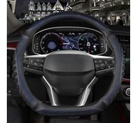Interior del Coche Antideslizante De Cuero Cubierta Volante Accesorios para Asiento para Arona FR 2017-2021 para Ibiza 2018-2021(BLU)