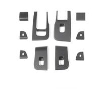Interior Del Coche Botones Del Interruptor Del Elevalunas Para Tesla Para Model 3 Highland 2024 Accesorios Adhesivos La Cubierta Del Panel Elevación La Manija La Puerta Coche Marco Trim(Matte Black)