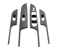 Interior del coche Compatible Con Alaskan 4WD 2016 2017 2018 Accesorios Para Automóvil Puerta Ventana Vidrio Elevador Panel De Interruptores De Control Cubierta Etiqueta Embellecedora 4 Piezas(Silver)