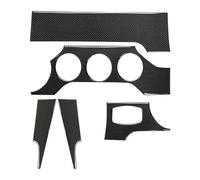 Interior del coche Compatible Con Ford Para Mustang GT 2015-2021 ABS Fibra De Carbono Interior Panel De Tablero De Instrumentos Cubierta Etiqueta Adhesiva Marco De Decoración(Black)