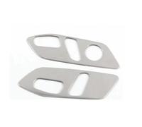 Interior del Coche Compatible Con Hyundai Para Tucson Para NX4 2021 2022 2023 2024 2025 Coche Para Asiento Botón Ajuste Panel Decoración Cubierta Moldura(Silver,Size1)