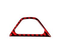 Interior del Coche Compatible Con Para F10 F18 2011 2012 2013 2014 2015 2016 2017 Pegatinas Decoración Marco Cubierta Panel Base Transmisión Coche Accesorios(Red)