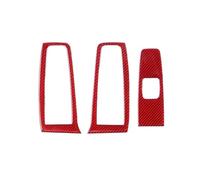 Interior del Coche Compatible Con Subaru Para BRZ 2021 2022 2023 2024 Panel Botón Elevalunas Coche Pegatina Moldura Decoración Accesorios Interiores Auto Tuning(Red,LHD)