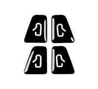 Interior del Coche Compatible Con Tesla Para Model 3 2019-2023 Para Model Y 2019-2024 Coche Parche Botón Ventana Moldura Puerta Botón Eleva Cristales Pegatina(Black 1)