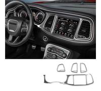 Interior Del Coche Marco Para Dodge Para Challenger 2015 2016 2017 2018 2019 2020 2021 2022 2023 Panel Cambio Marchas Interior Coche Pegatina Fibra Carbono Suave Coche Interior(Center Console)