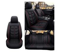 Interior del Coche para Civic para Fit para CRV para XRV para Accord para Odyssey para Jazz para City Funda De Cuero para Asiento De Coche Accesorios Funda Asiento(A Black Red)