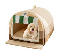 Interior Dog House, Winter Warm Nesting Bed for Pets, Cozy Sleeping House with Entrance Door Pad, Soft Comfortable Shelter for Cats, Dogs, Kittens, and Puppies, Uso interior