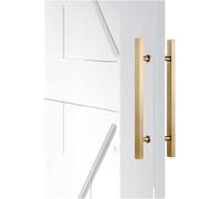 Interior Exterior Door Pull Push Handles,Heavy Duty Commercial Sliding Glass Pull, 20/23/32/47/59inch Long(Brushed Gold,80cm/31.5in)
