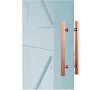 Interior Exterior Door Pull Push Handles,Heavy Duty Commercial Sliding Glass Pull, 20/23/32/47/59inch Long(Brushed Rose Gold,50cm/19.7in)