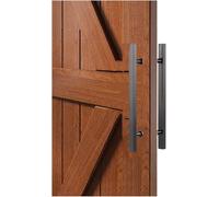 Interior Exterior Door Pull Push Handles,Heavy Duty Commercial Sliding Glass Pull, 20/23/32/47/59inch Long(Brushed Black,50cm/19.7in)