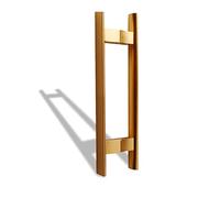 Interior Exterior Entry Door Pull Handle Push Pull Door Grab Bar/Modern Semicircle Pipe,40/50/ 60 cm Rustic Barn Door Handles, Double Sided(Gold,Length 50cm(19.7inch))