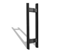 Interior Exterior Entry Door Pull Handle Push Pull Door Grab Bar/Modern Semicircle Pipe,40/50/ 60 cm Rustic Barn Door Handles, Double Sided(Black,Length 50cm(19.7inch))