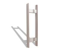 Interior Exterior Entry Door Pull Handle Push Pull Door Grab Bar/Modern Semicircle Pipe,40/50/ 60 cm Rustic Barn Door Handles, Double Sided(Silver,Length 60cm(23.6inch))