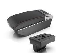 Interior Modificación Consola Central Coche Reposabrazos Elevado Almacenamiento Doble Capa Piezas Interiores Para Peugeot 307 2001-2008 Accesorios(B straight red line)