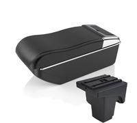 Interior Modificación Consola Central Para Ford Para Focus 3 Mk3: Reposabrazos Elevado, Accesorio De Almacenamiento De Doble Capa, Color Negro. Accesorios(A curved black line)