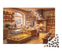 Interior Panadería Puzzle de 1000 Piezas Papel Puzzle para Adultos Juego de Puzzle 1000 Piezas Escena Acogedora Relajante Decoración Regalo 38x26cm/1000pcs