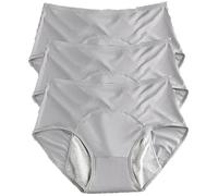 Interior para Incontinencia de Mujer,Bragas de Algodón A Prueba de Fugas para Niñas,Calzoncillos Impermeables Cómodos,Talla Grande, 3 Piezas(Gray,XXL)