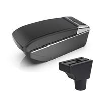 Interior Para La Modificación Reposabrazos Coche Para Sienta Consola Central Con Caja Almacenamiento Curva Doble Capa Con Portavasos Y Piezas Interiores Accesorios(B straight black line)