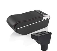 Interior Para La Modificación Reposabrazos Coche Para Sienta Consola Central Con Caja Almacenamiento Curva Doble Capa Con Portavasos Y Piezas Interiores Accesorios(A curved red line)