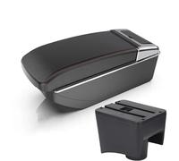 Interior Para VW Para Polo Mk5 6R Para Vento 2012-2018 Modificación De Piezas Para Reposabrazos, Consola Central Y Almacenamiento De Doble Capa. Accesorios(B straight red line)