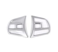 Interior Pegatinas Accesorio Interior Cromado Mate Embellecedor De Cubierta Botón Volante Para Serie 3 4 F30 F34 GT 2014-2017(Plata)