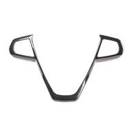 Interior Pegatinas Cubierta Embellecedora De Marco Botón Volante ABS Para 3 5 7 Series X3 X5 X7 G05 G07 G11 G12 G20 G30 2019-2020 Para 6 GT(Fibra de carbon)