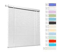 Interior Persiana de Aluminio Sin Taladrar, Persianas Venecianas Aluminio de Ventanas, Privacidad Aislamiento Térmico Horizontales Stores para Ventana, para Cocina Dormitorio Salón Baño(Silver)