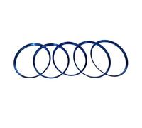 Interiores 5 Uds Para Benz AB Para CLA Para GLA 180 200 220 Acondicionador Pegatina Salida Ventilación Cubierta Embellecedora Anillo Decoración accesorios interiores(Azul)