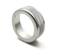 Interiores Accesorios Para Alfa Para Romoe Para Giulia Para Stelvio 2017-2019 Perilla Ajuste Faro Anillo Decorativo Cubierta Protectora Metal(Plata)