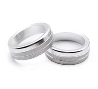 interiores coche Compatible Con Ford Para Mustang 2015-2019 2020, Consola Central Perilla Ajuste Volumen Interruptor Cubierta Embellecedora Anillo Protector Accesorios Coche(Silver)
