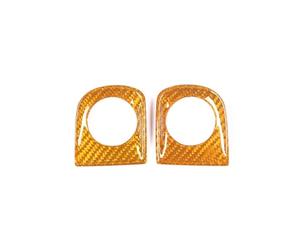 Interiores Coche Para Chevrolet Para Corvette C8 2020-2024 Embellecedor Base Barra Dirección Del Volante Del Coche Accesorios Interiores Auto Interior(Yellow carbon fiber)