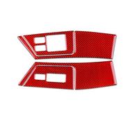 Interiores Coche Para Nissan Para GTR R35 2008 2009 2010 2011 2012 2013 2014 2015 2016 Pegatina Para Panel Botones Ventana Puerta Coche Auto Interior(Red Carbon)