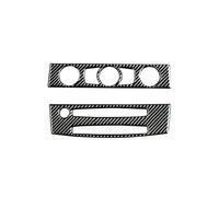 Interiores Consola Central Decorativos Para BMW 5 Series E60 2004 -2008 2009 2010 Embellecedor Interior Coche Aire Acondicionado, Pegatinas Panel Control CD Estilo Fibra Carbono ( Tamaño : 2 CD HOLE 0