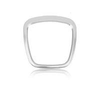 Interiores Cubierta Decorativa Insignia Central Volante Pegatinas Anillo Embellecedor Logotipo Sline Para Para A3 8P A4 B7 A5 A6 C6 A8 Q3 Q5 Q7 Funda decoraci(Plata)