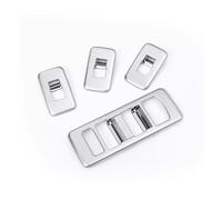 Interiores De Coche Para Land Para Rover Para Discovery 5 LR5 L462 17-24 Gafas Ventana Coche Interruptor Elevación Cubierta Marco Botón Pegatina Embellecedora Car Interior Accessories(Plata)